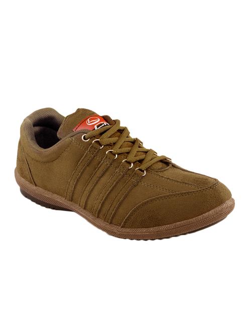 tan leatherette sports shoes - 10570314 - Very Small Image - 1