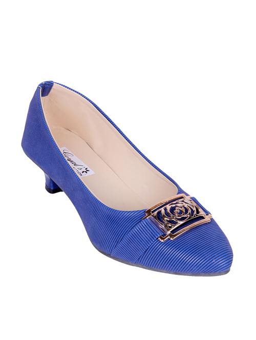 blue leatherette pumps - 10577275 - Very Small Image - 1