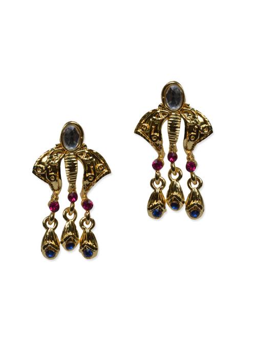multi colour brass earring - 10577930 - Very Small Image - 1
