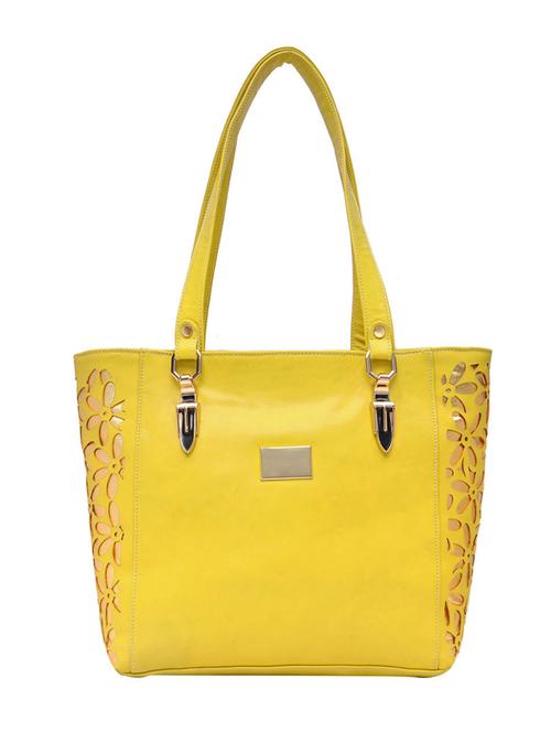 yellow leatherette handbag - 10580459 - Very Small Image - 1