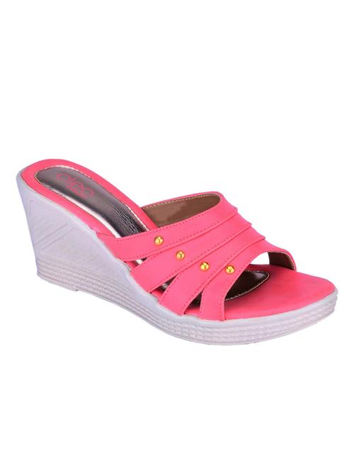 khadim's cleo pink slip-on wedge mule - 10581490 - Very Small Image - 1