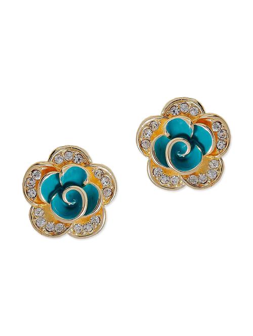 blue metal alloy stud earrings - 1058812 - Very Small Image - 1