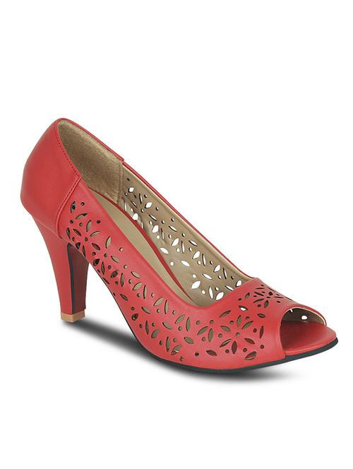 red leatherette sandal - 10588897 - Very Small Image - 1