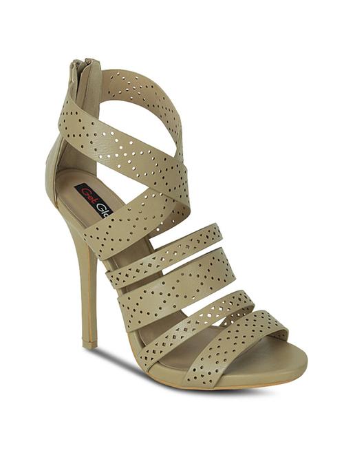 beige leatherette sandals - 10588910 - Very Small Image - 1