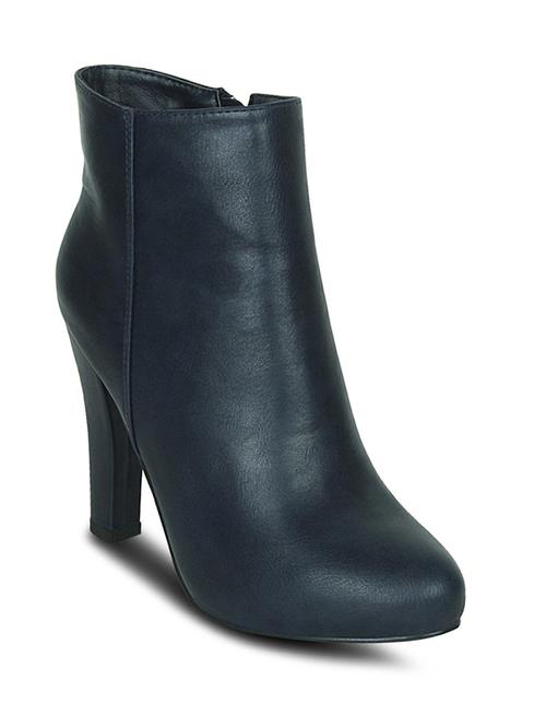 blue leatherette ankle boot - 10588939 - Very Small Image - 1