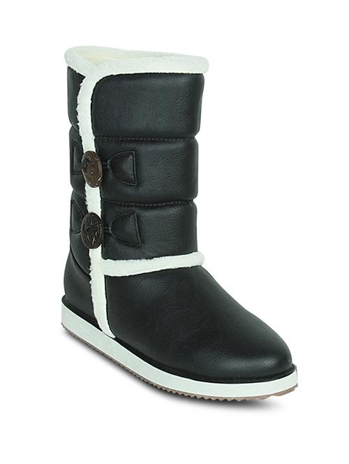 black leatherette calf boot - 10588949 - Very Small Image - 1