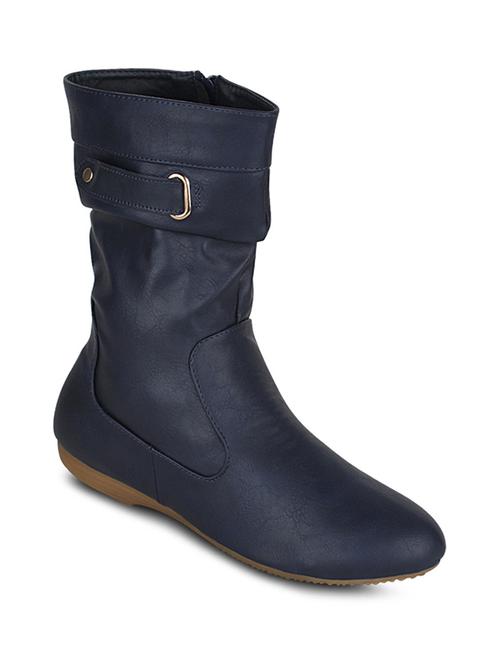 blue leatherette calf boot - 10588957 - Very Small Image - 1