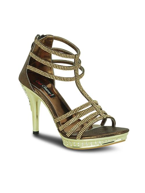 copper leatherette sandals - 10589031 - Very Small Image - 1