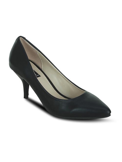 black leatherette slip on pumps - 10589052 - Very Small Image - 1