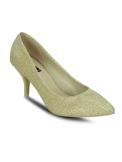 gold leatherette pumps - 10589058 - Very Small Image - 1
