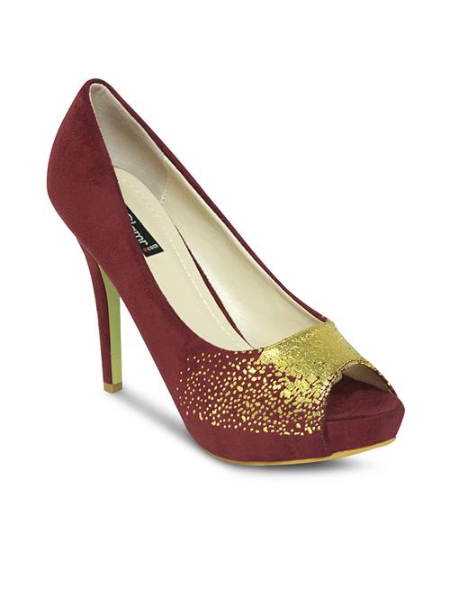 red suede closed back sandals - 10589082 - Very Small Image - 1
