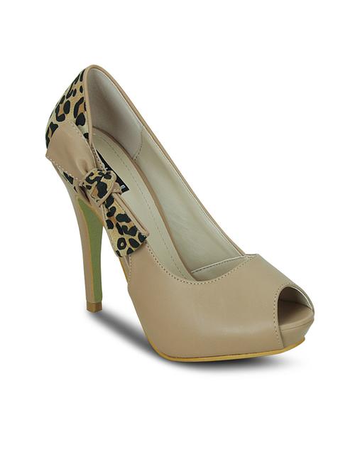 beige leatherette closed back sandals - 10589083 - Very Small Image - 1