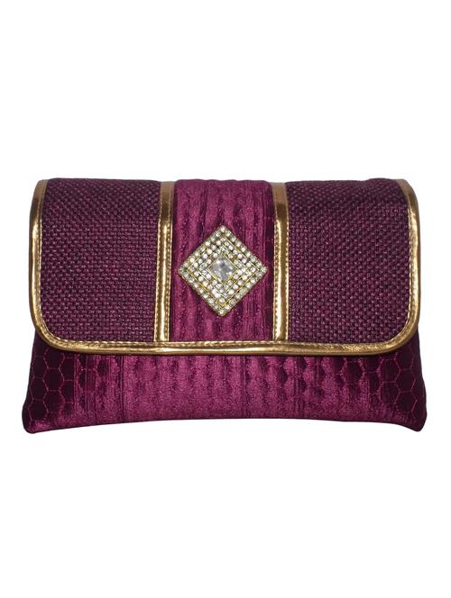 purple leatherette clutch - 10589525 - Very Small Image - 1