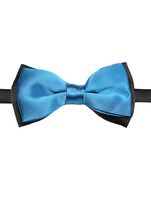 purple, black polyester bow ty - 10593819 - Very Small Image - 1