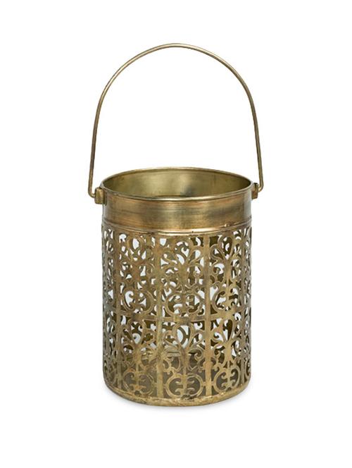 small bucket with cut-work tea-light holder - 10596912 - Very Small Image - 1