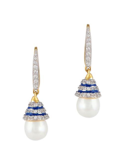 blue cubic zirconia drop earrings - 1059819 - Very Small Image - 1