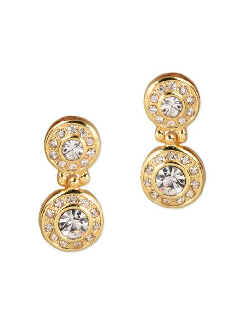connected embellished twin circle earrings - 1060111 - Very Small Image - 1