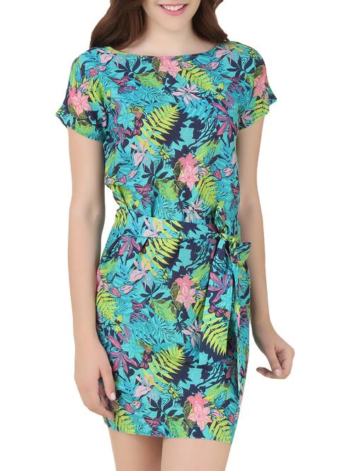 green cotton aline dress - 10601417 - Very Small Image - 1