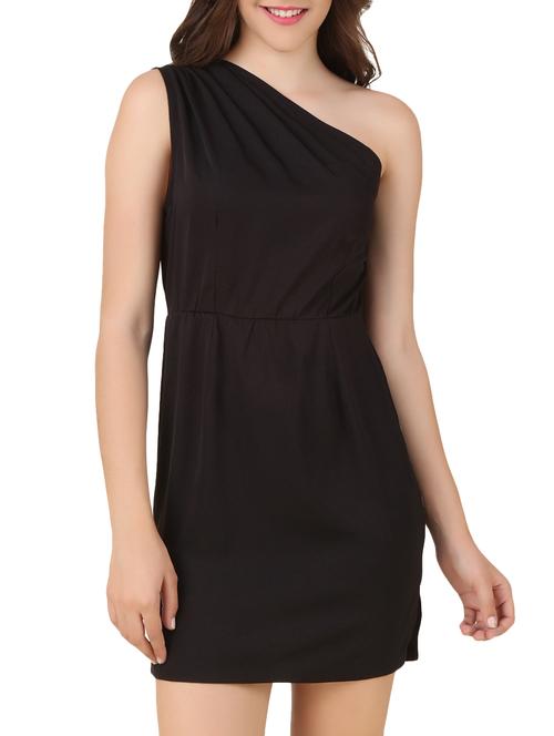 black crepe wrap dress - 10601419 - Very Small Image - 1