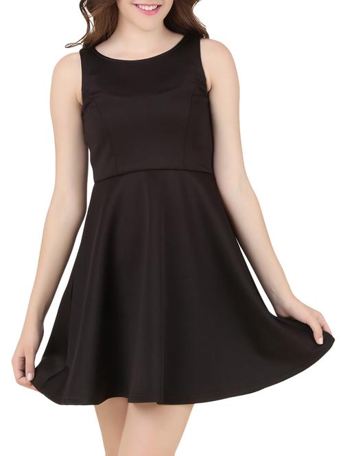 black nylon aline dress - 10601424 - Very Small Image - 1
