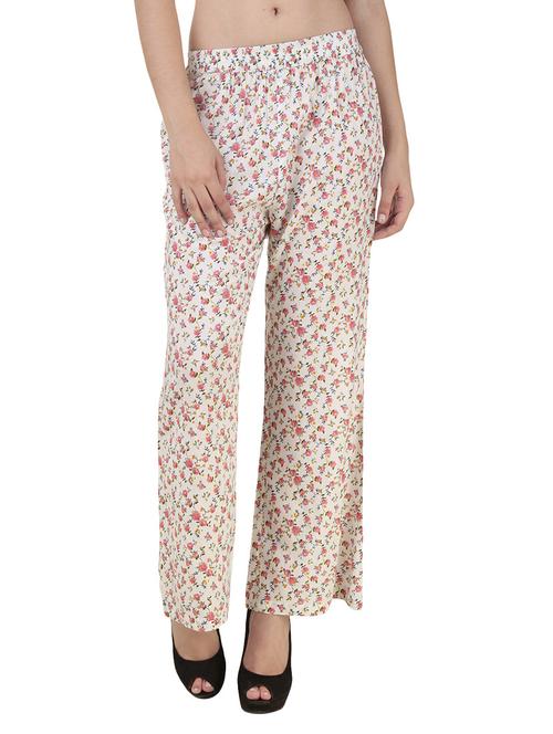 white viscose palazzos - 10601449 - Very Small Image - 1