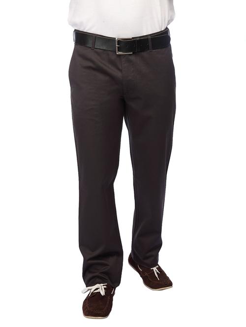 black cotton casual trousers - 10604420 - Very Small Image - 1