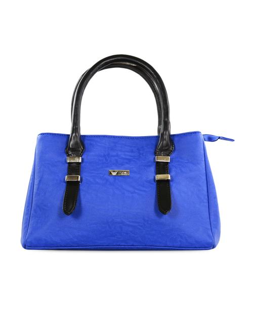 textured blue leatherette handbag - 1060550 - Very Small Image - 1