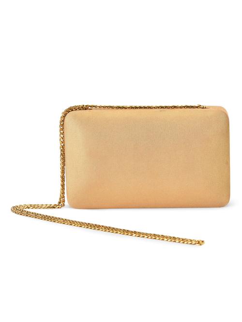 solid beige box clutch - 10606254 - Very Small Image - 1