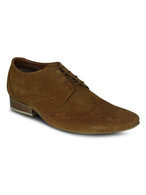 tan suede lace up shoes - 10606394 - Very Small Image - 1