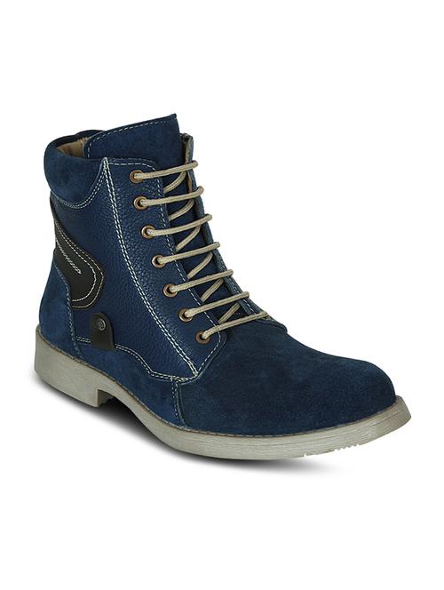 blue suede high ankle boot - 10606423 - Very Small Image - 1