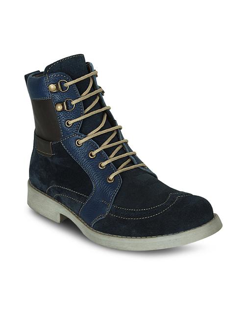 blue suede high ankle boot - 10606426 - Very Small Image - 1