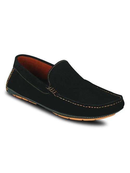 black synthetic slip on loafers - 10606434 - Very Small Image - 1