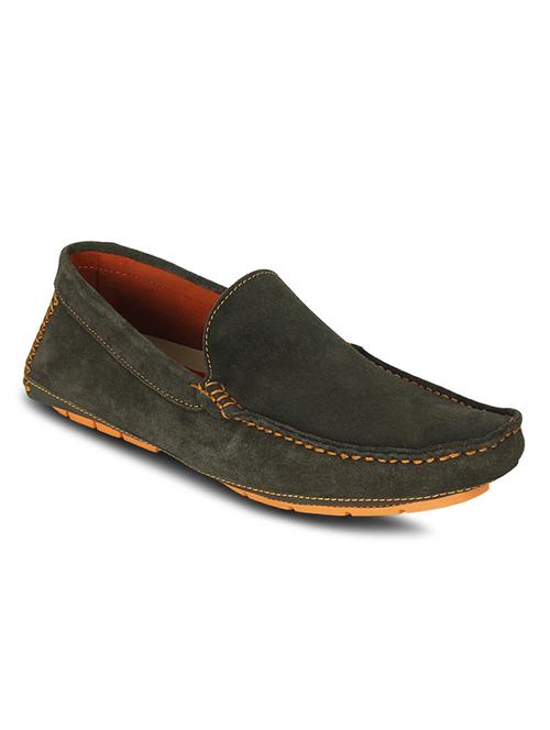 brown synthetic slip on loafers - 10606436 - Very Small Image - 1