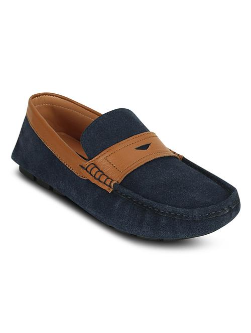 blue synthetic slip on loafers - 10606476 - Very Small Image - 1
