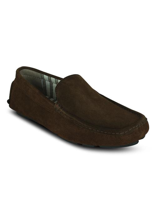 brown synthetic slip on loafers - 10606481 - Very Small Image - 1