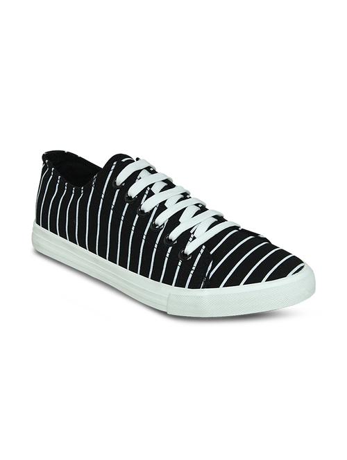 black canvas laceup sneakers - 10606496 - Very Small Image - 1