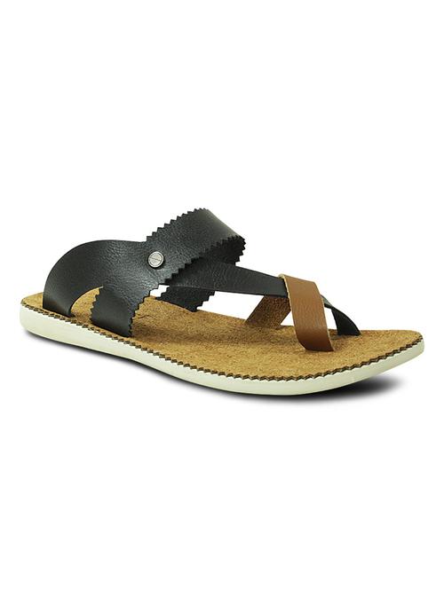 black synthetic slip on flip flops - 10606550 - Very Small Image - 1