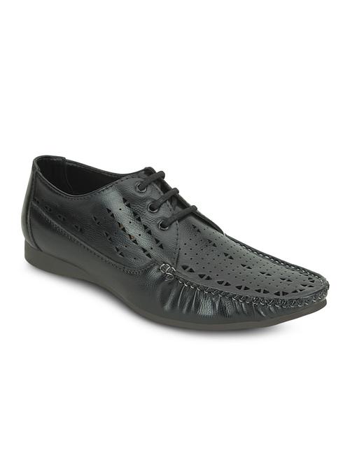 black leatherette lace up shoe - 10606683 - Very Small Image - 1