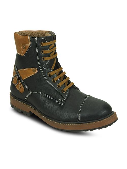 black leatherette boot - 10606697 - Very Small Image - 1