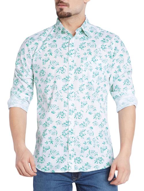 green cotton casual shirt - 10610660 - Very Small Image - 1