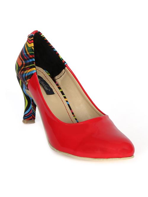 red leatherette pump - 10616540 - Very Small Image - 1