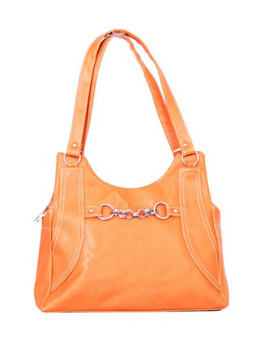orange leatherette handbag - 10616559 - Very Small Image - 1