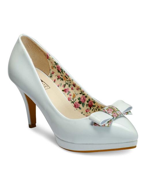 white leatherette pumps - 10616845 - Very Small Image - 1