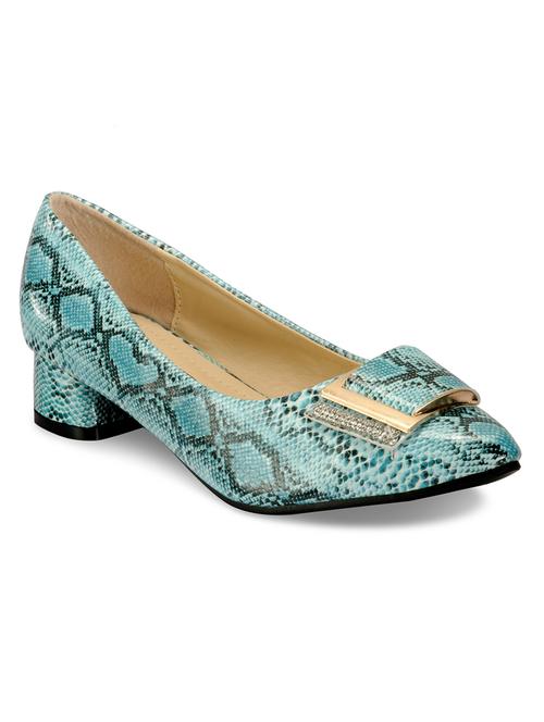 blue leatherette pumps - 10616854 - Very Small Image - 1