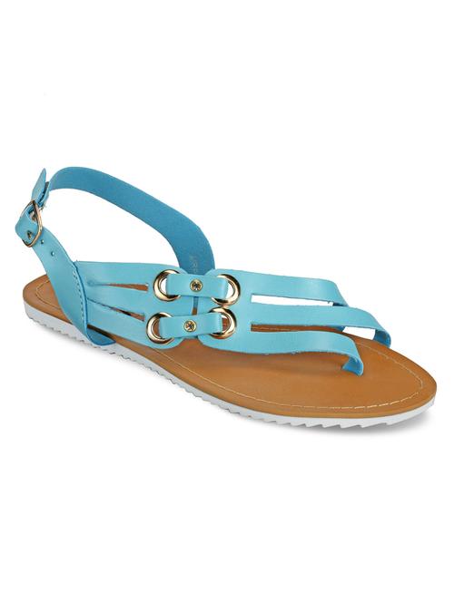 blue leatherette sandals - 10616908 - Very Small Image - 1