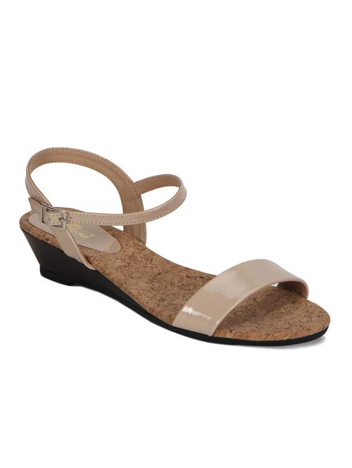beige leatherette sandal - 10618605 - Very Small Image - 1