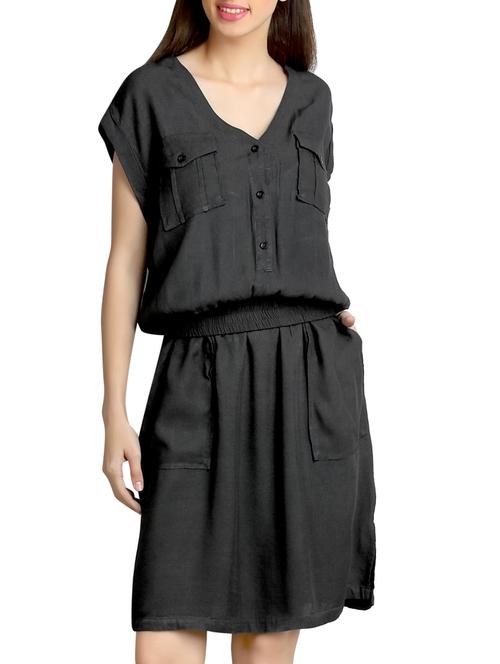 black rayon dress - 10621534 - Very Small Image - 1