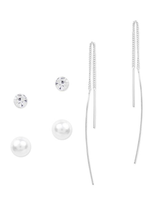 silver metal alloy earring - 10621615 - Very Small Image - 1