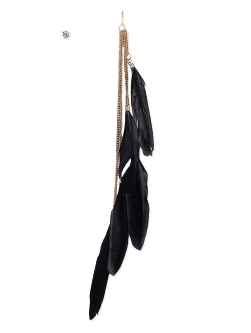 black metal alloy earring - 10621639 - Very Small Image - 1