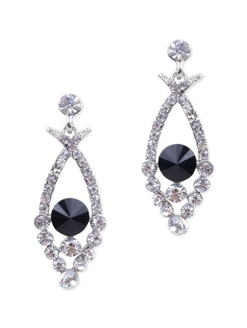 silver metal drop earrings - 10621681 - Very Small Image - 1